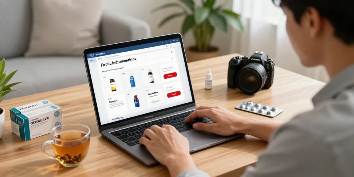 Cialis online shopping for erectile dysfunction treatments in a cozy home setting.