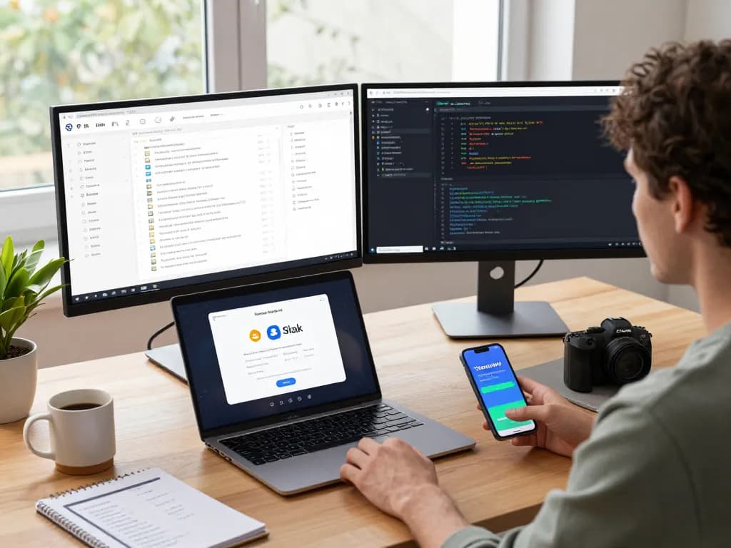 openclaw personal AI assistant in a modern home office with tech setup and productivity tools