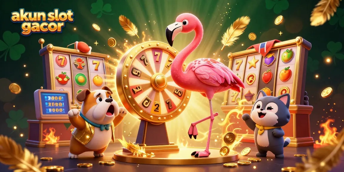 Engage with akun slot gacor excitement in this vibrant, dynamic slot scene featuring cartoon characters and elements.
