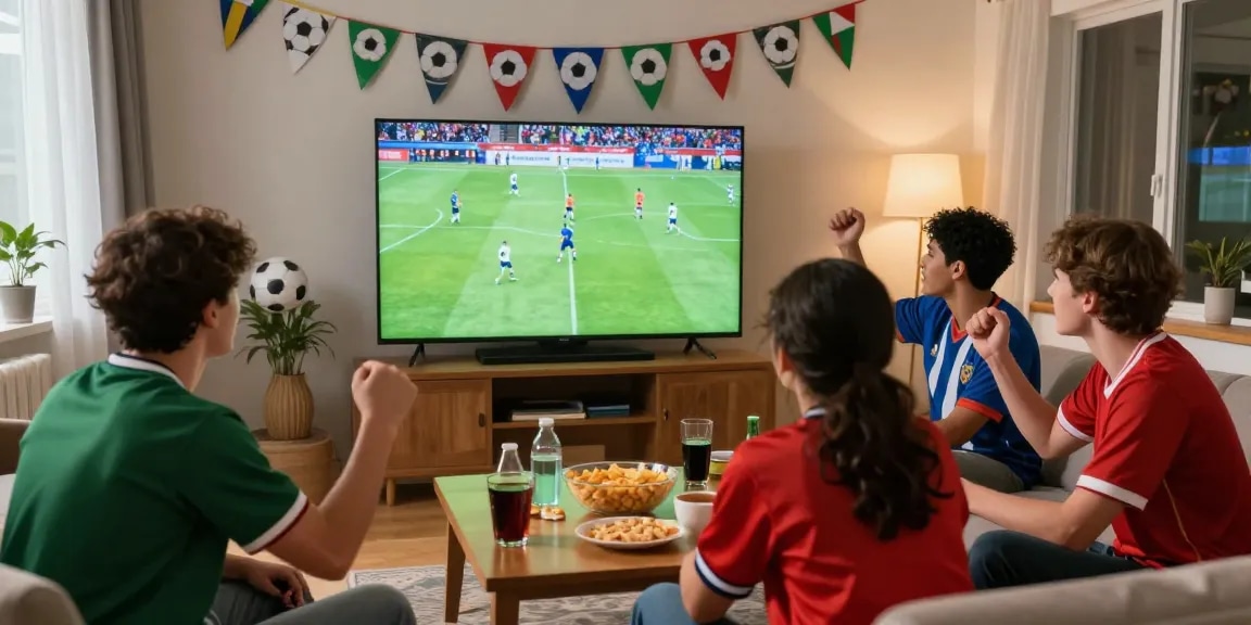 Pengalaman live streaming bola dengan teman-teman di rumah, meriah dan penuh semangat.