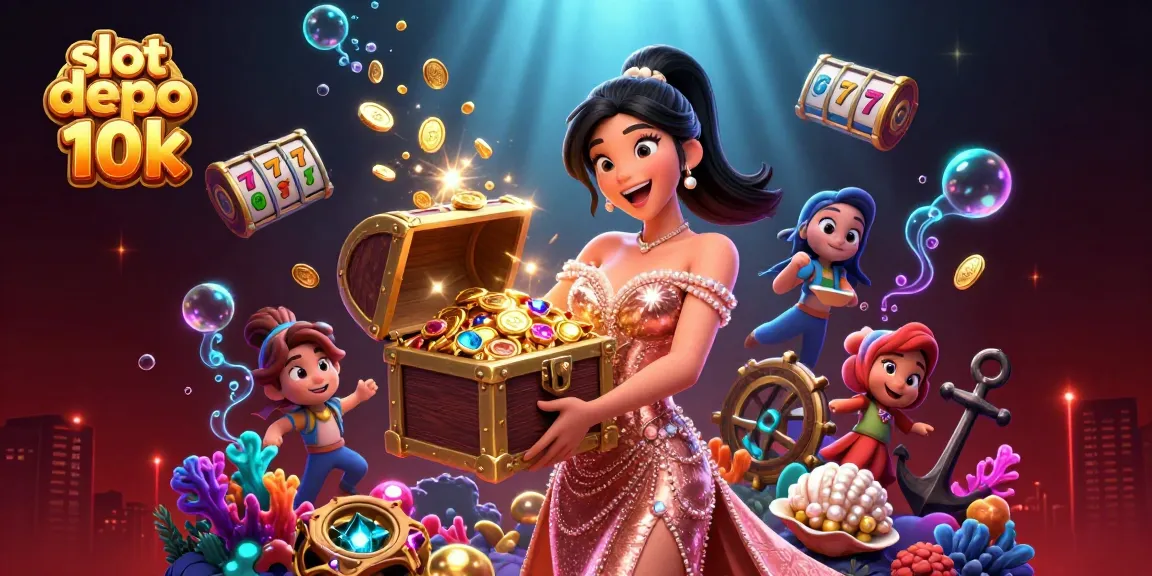Engage in thrilling gameplay with slot depo 10k, as treasures and excitement fill the scene.