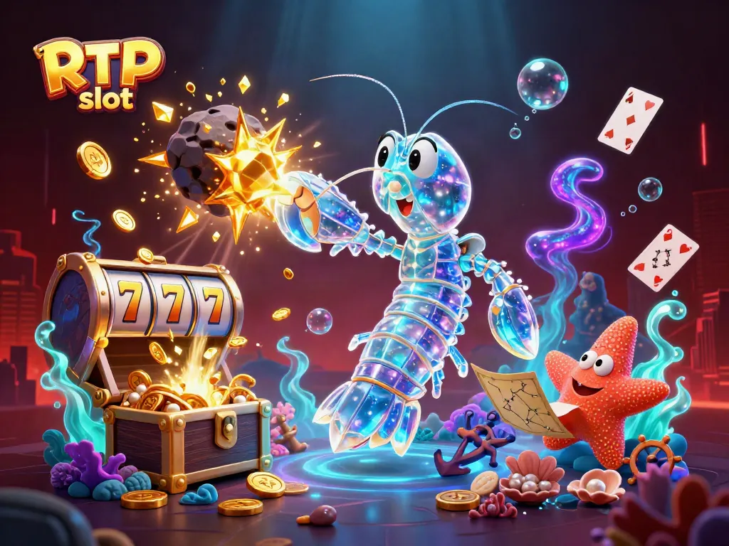Spin to win with RTP slot action in an explosive, vibrant casino-themed undersea scene.