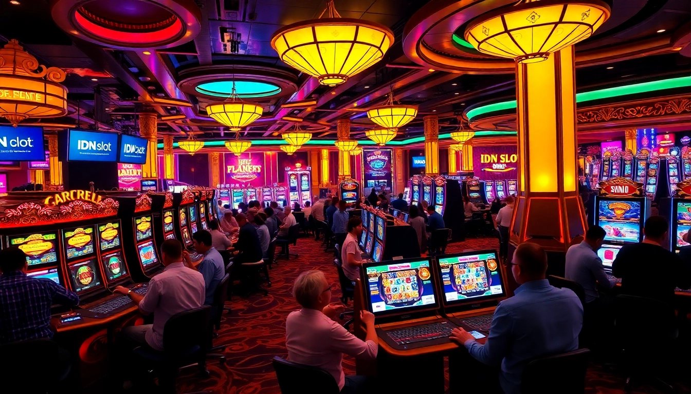 Experience high-stakes excitement at idnslot with engaging slot games in a vibrant casino atmosphere.