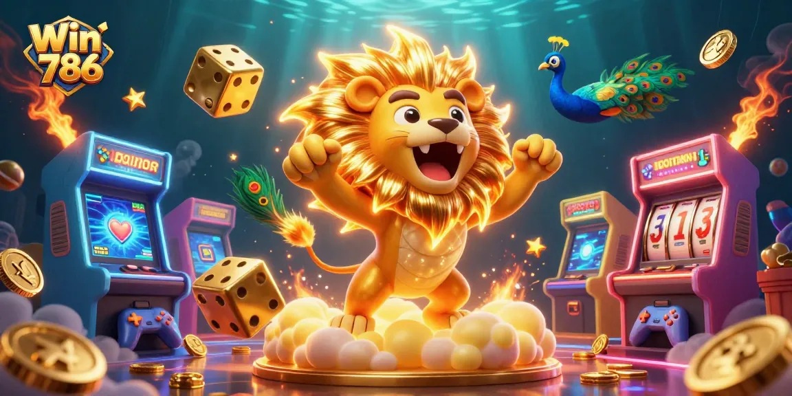 Experience thrilling gameplay at Win 786 with a vibrant casino scene illustrating excitement and fun.