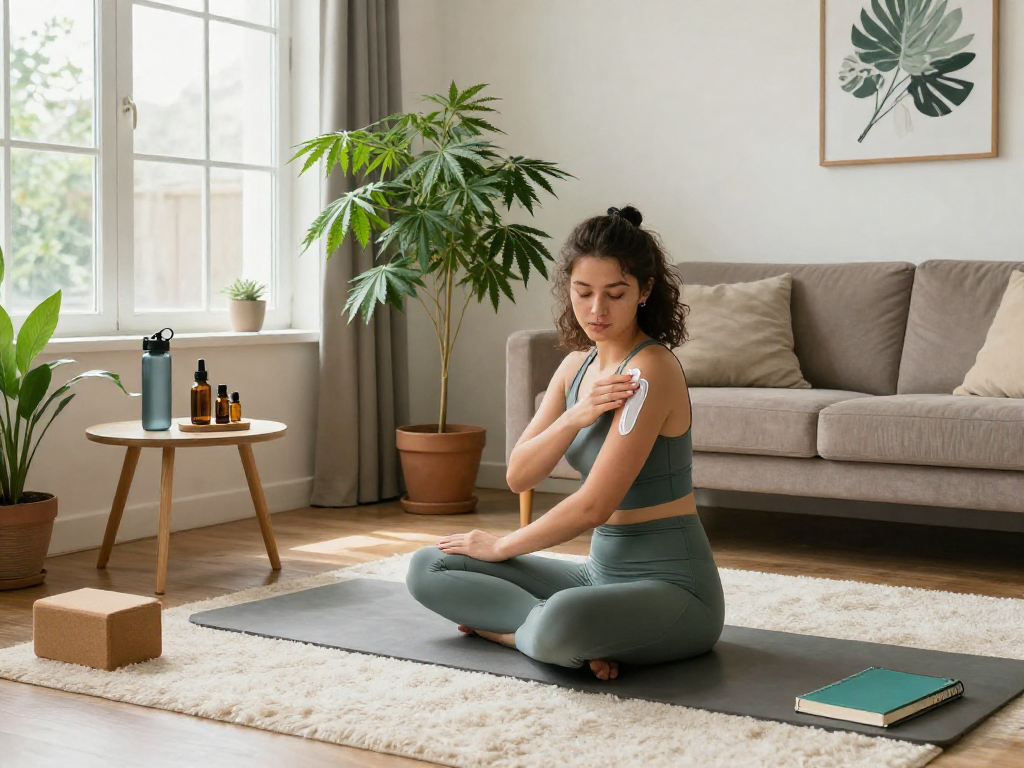 Buy pre-rolls online for natural recovery and wellness, featuring CBD cream, hemp plant, and relaxation essentials.