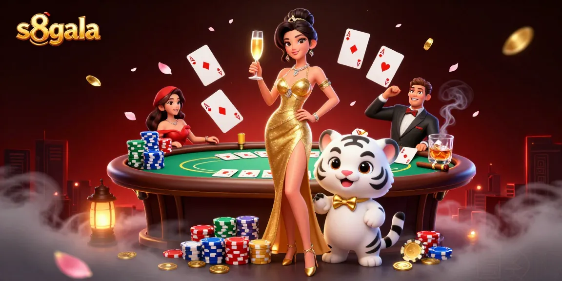 S8gala encourages players to experience exciting poker games surrounded by casino glamour and luck.