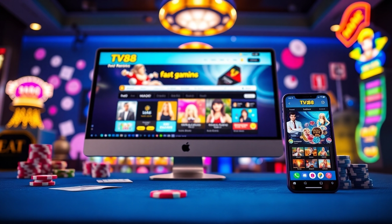 TV88 online gaming interface with vibrant games and user-friendly design for a thrilling experience.