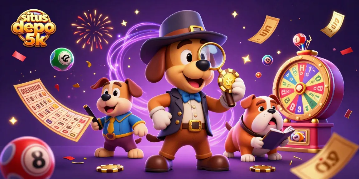 Experience the excitement of situs depo 5k with the animated mystery of a detective and his canine companion amid thrilling casino games.