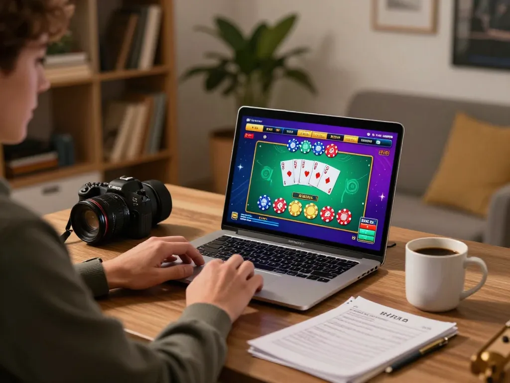Engaging in online gameplay at the migliori casino online esteri with vibrant graphics and strategic notes.