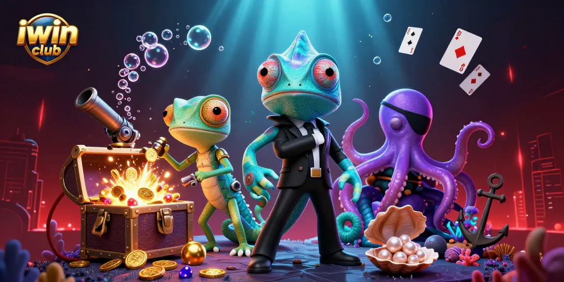 Experience thrilling gameplay at iwin club with vibrant underwater treasures and colorful characters.