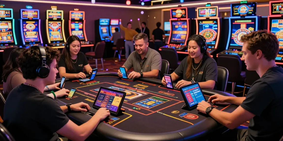 Exciting online casino scene with players using credit cards at gaming tables, showcasing https://ieee.org.uk for 2026 trends.