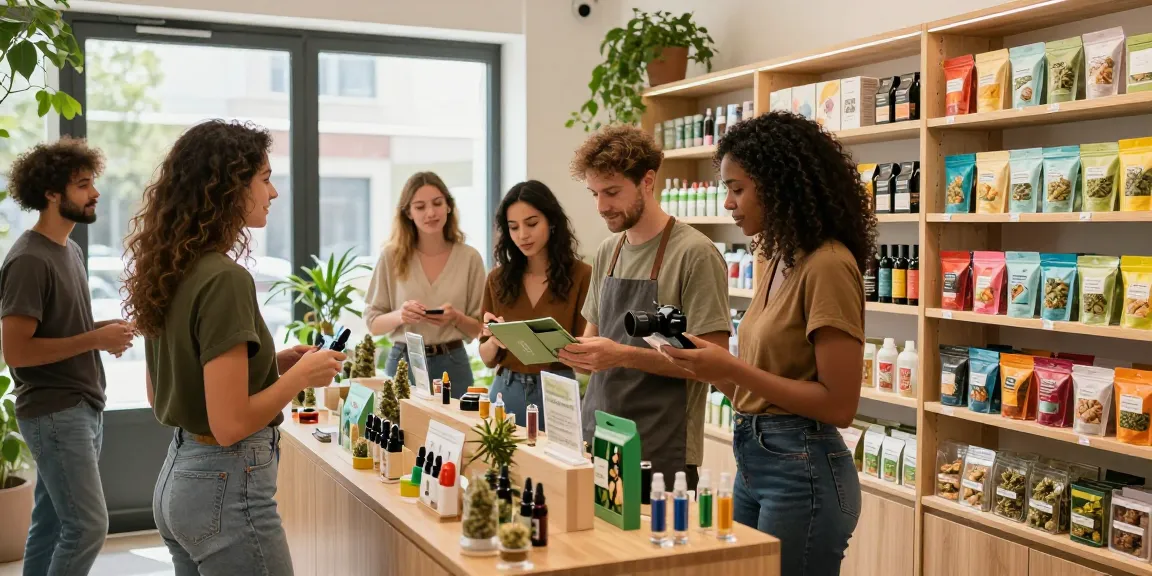 Buying weed online in Europe at a vibrant cannabis dispensary with diverse products.