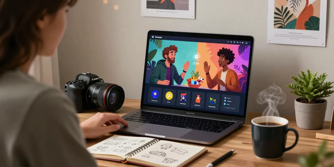 Tavern AI user engaging with AI characters in a cozy home office, showcasing interactive storytelling features and character creation.
