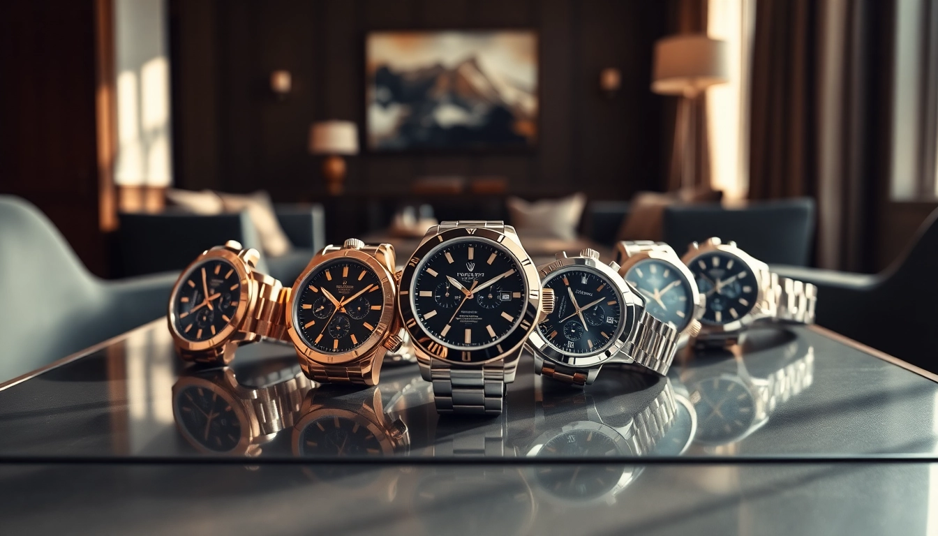Admire detailed super clone watches showcasing exceptional craftsmanship in a luxurious setting.