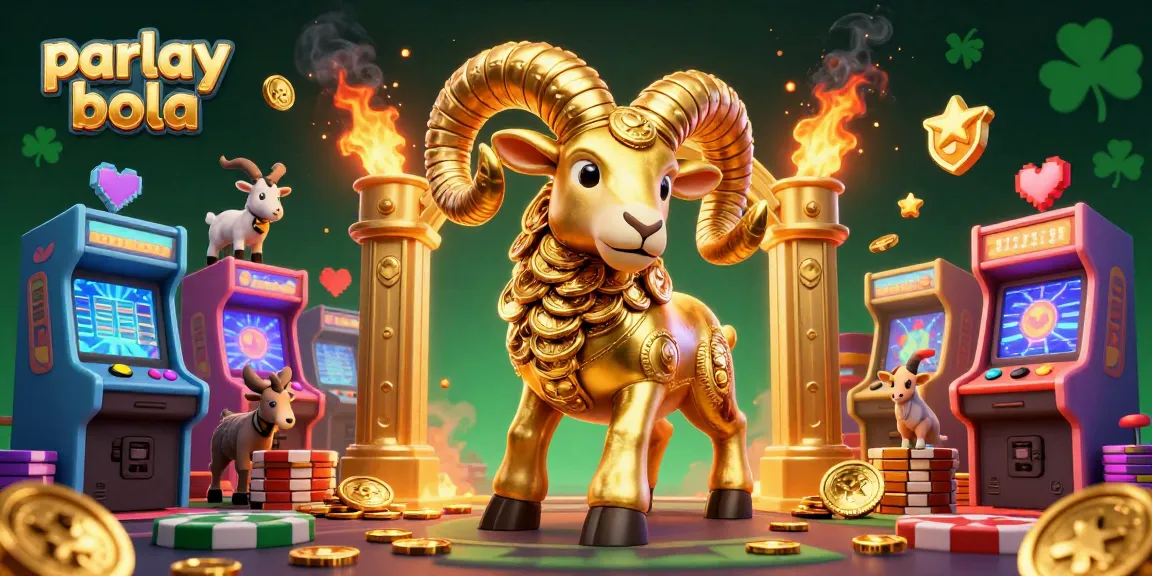 Engage with parlay bola bets through vibrant gaming elements and energetic characters in a rich casino scene.