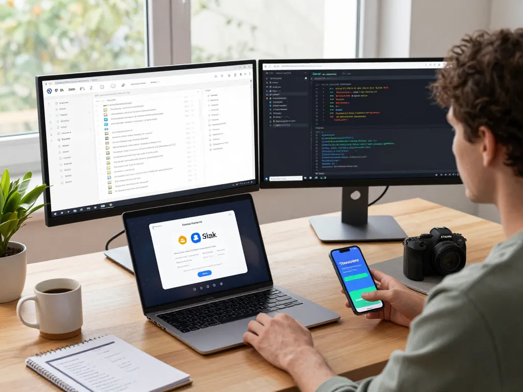 openclaw personal AI assistant in a modern home office with tech setup and productivity tools