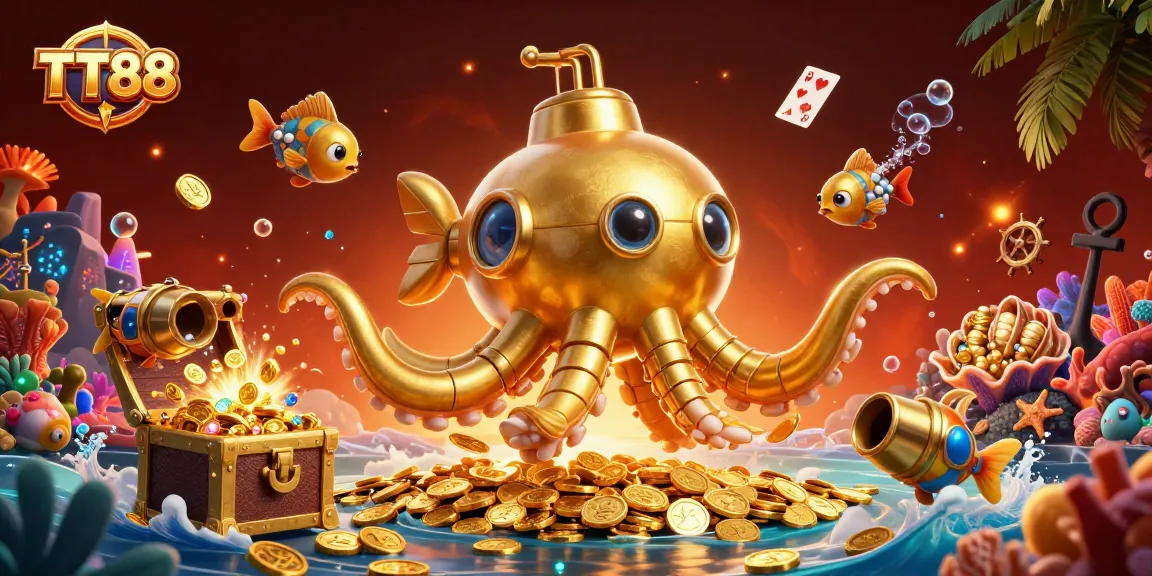 Experience the thrilling gameplay of TT88 with vibrant visuals showcasing fishing and slot elements.