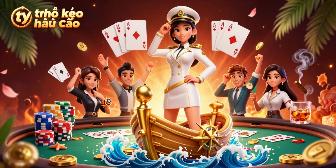 Play and win with tỷ lệ kèo nhà cái - an immersive 3D casino scene featuring poker elements.