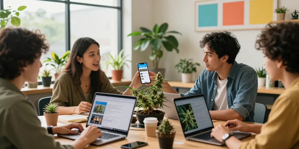 Community members discussing cannabis updates on Telegram, showcasing the vibrant cannabis Telegram scene near me.