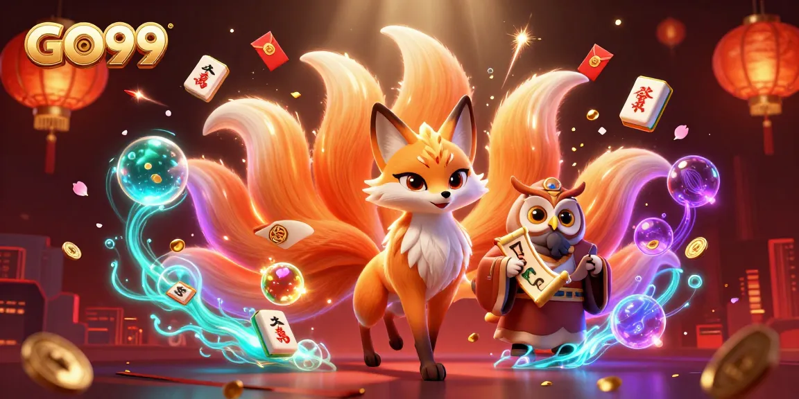 Engage in thrilling gameplay with GO99's vibrant casino scene highlighting magical elements and slot features.