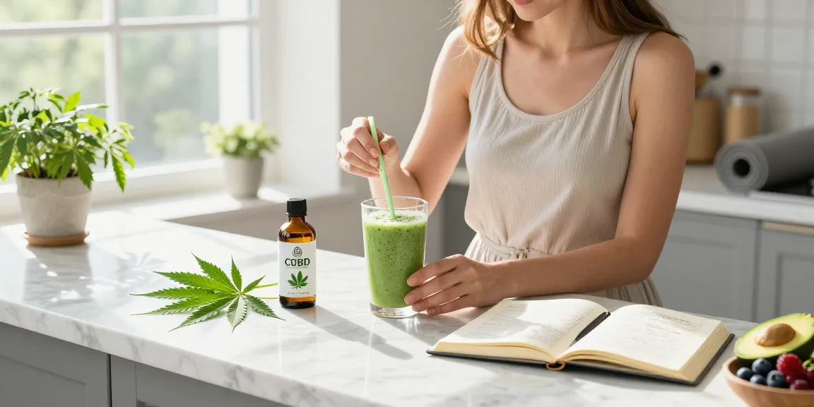 geek thc CBD oil used in morning wellness routine featuring organic ingredients and natural light