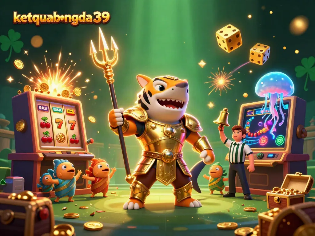 Experience the thrill at ketquabongda39 with a vibrant underwater casino scene bursting with excitement.