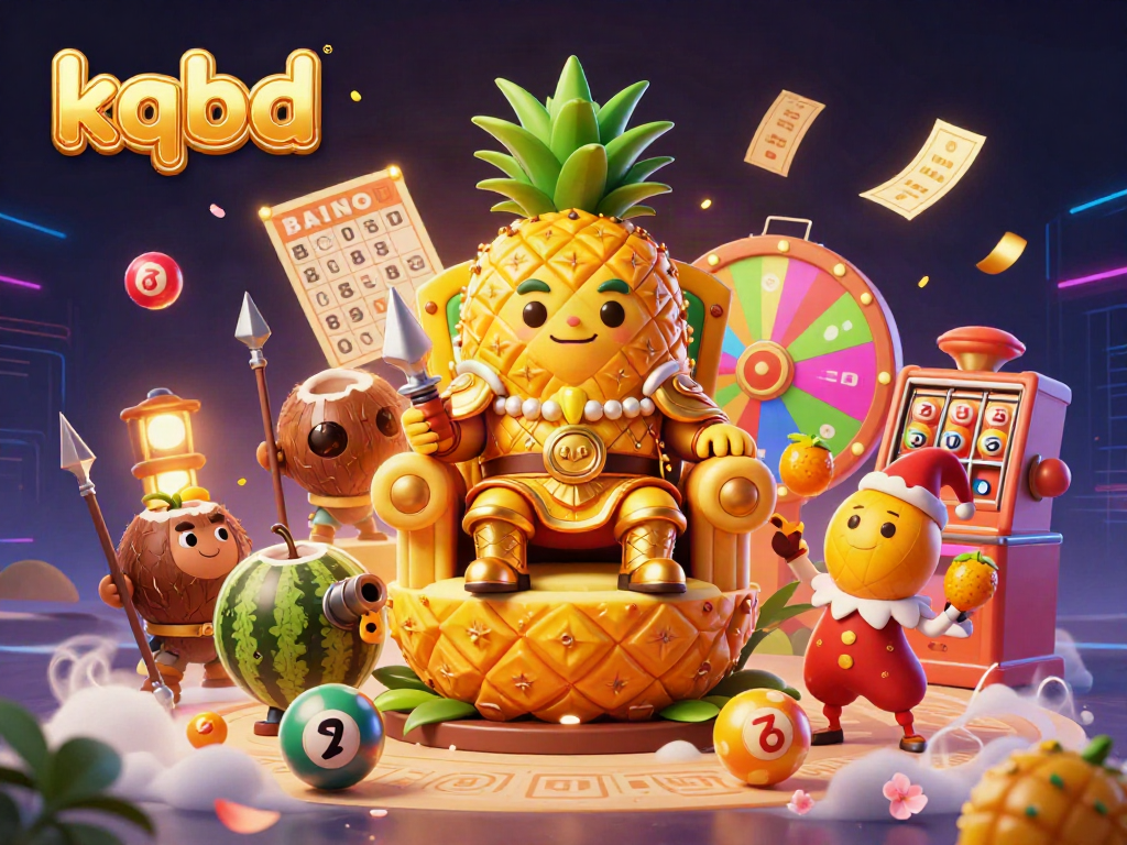 Experience kqbd live scores with vibrant elements in a playful, casino-themed 3D illustration.