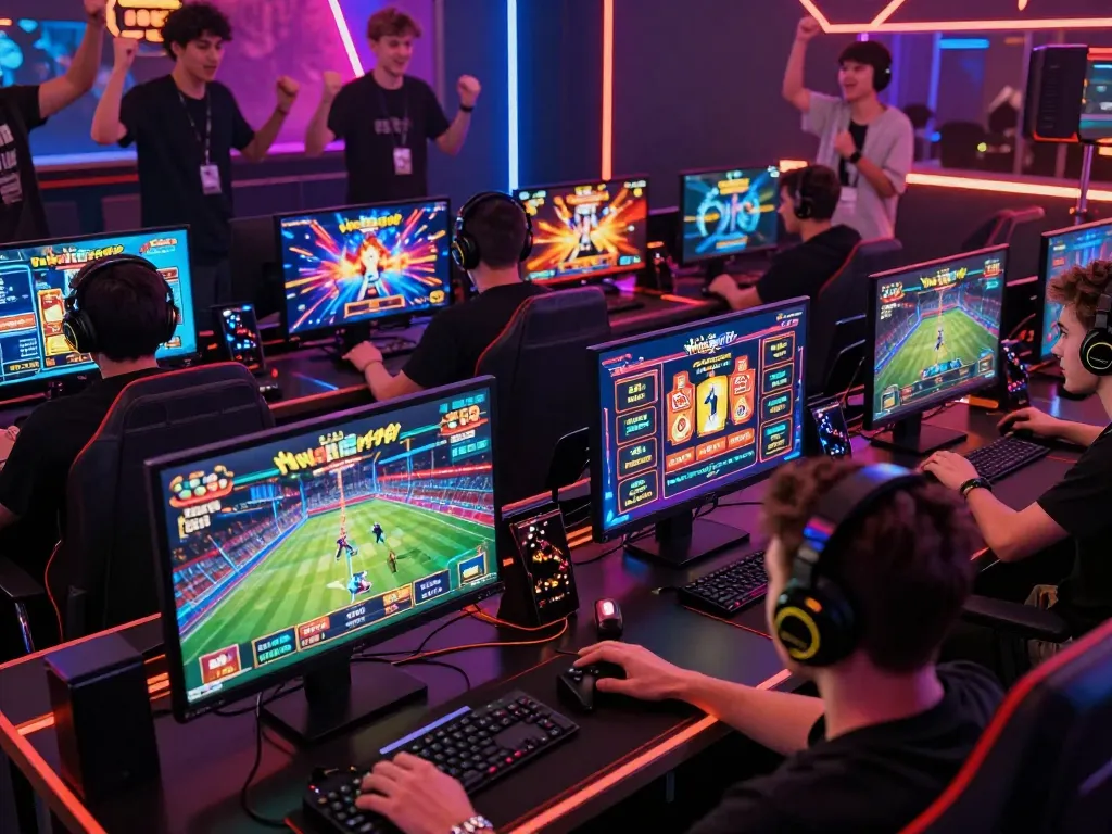 Exciting scene of players engaging with game hubet88 online gaming platform, featuring vibrant visuals and dynamic interactions.