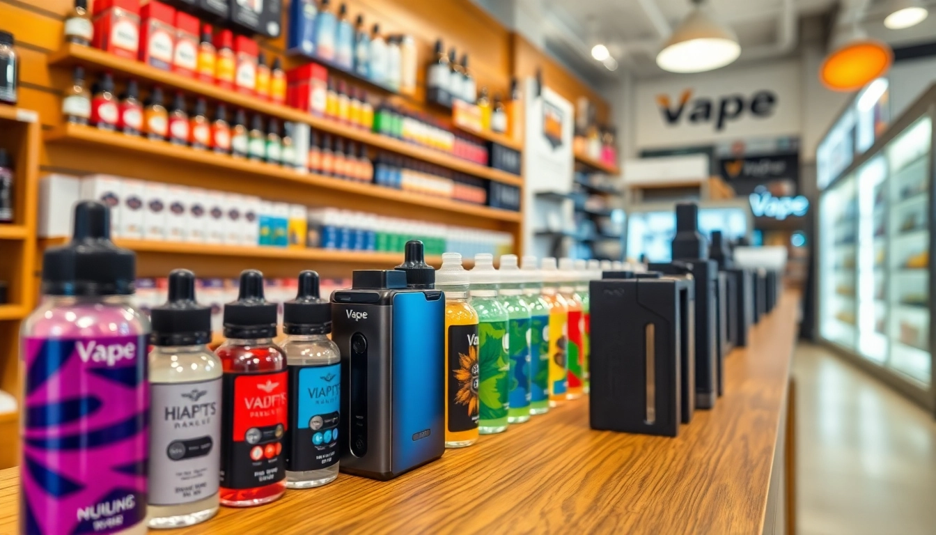 Explore Vape Wholesale Manchester's premium selection of e-liquids and vape kits displayed attractively.