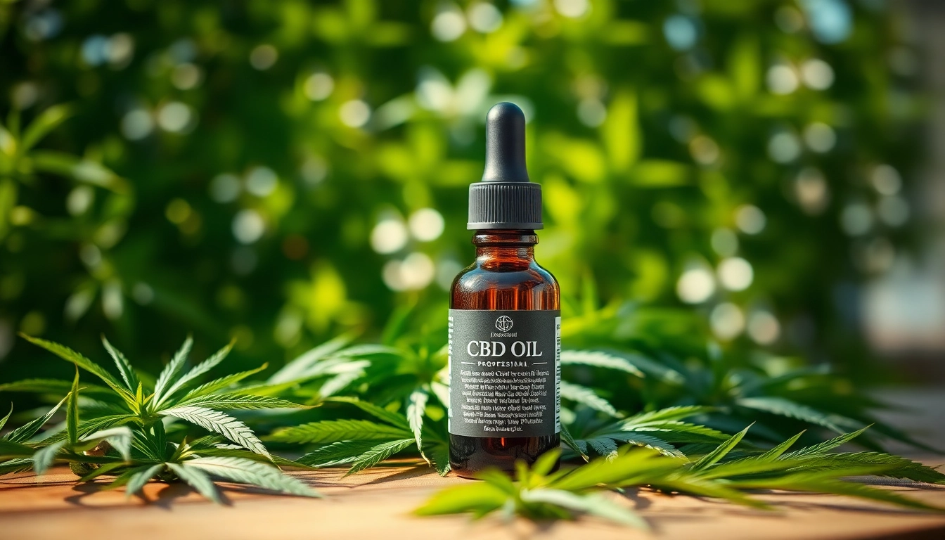 Showcasing CBD Oil in a natural setting with fresh hemp leaves, emphasizing purity and wellness.