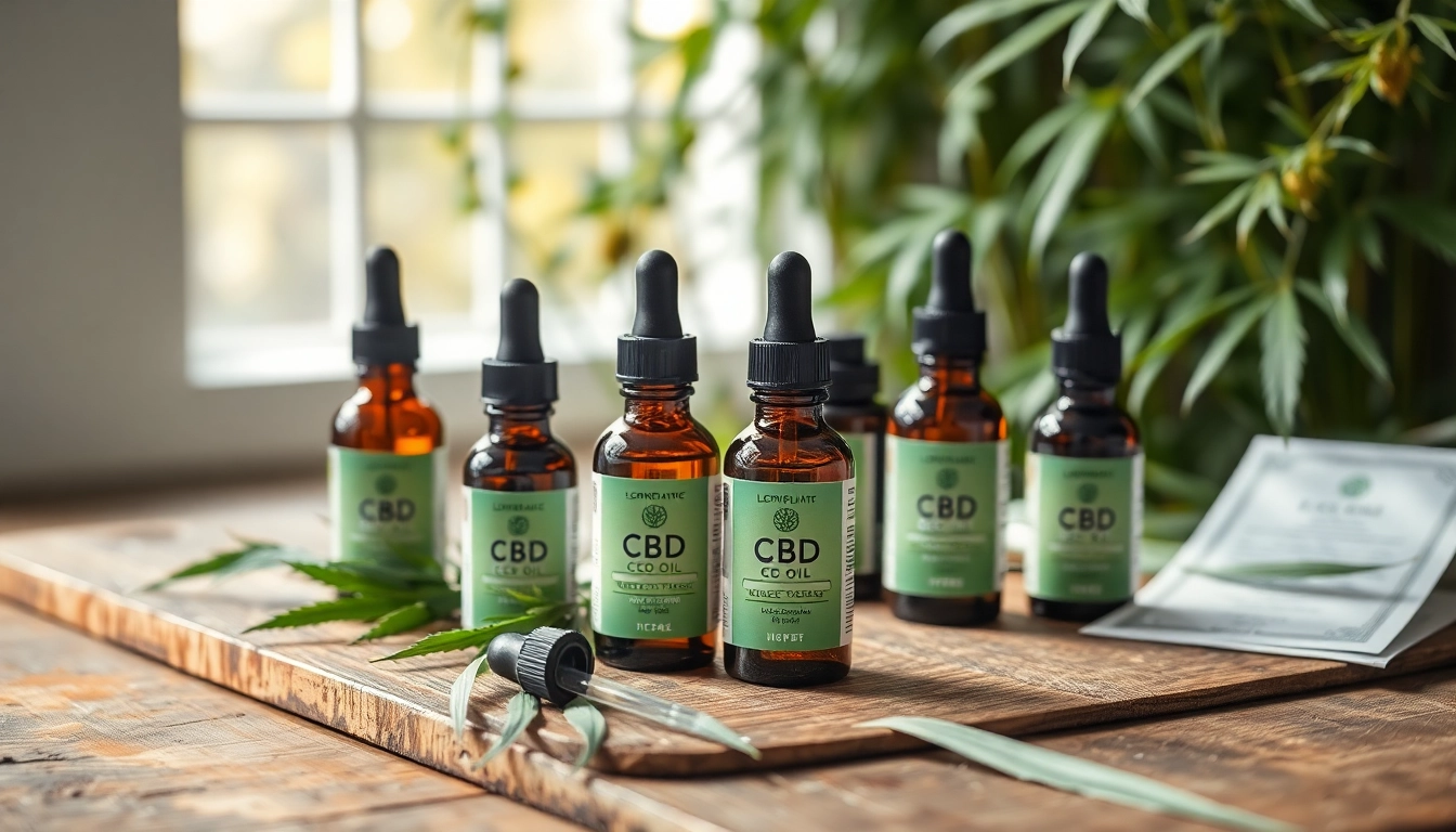 CBD-olja och hampatextrakt som visar naturlig välbefinnande i en ren och inbjudande miljö