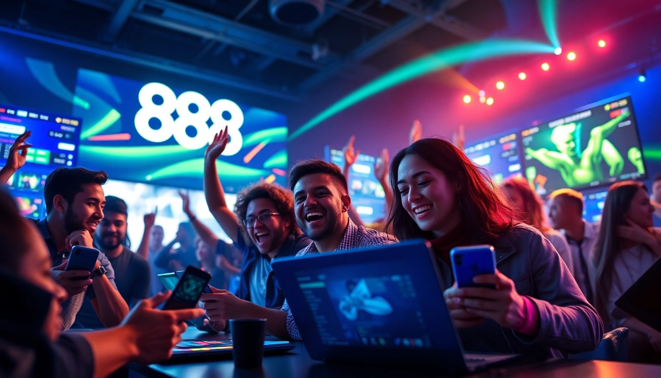 Exciting gameplay on the 888new platform, showcasing diverse players engaged in various online games.