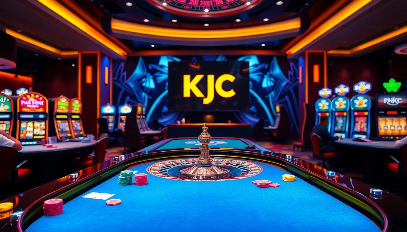 Exciting roulette action highlighting KJC's gambling experience with vibrant casino elements.
