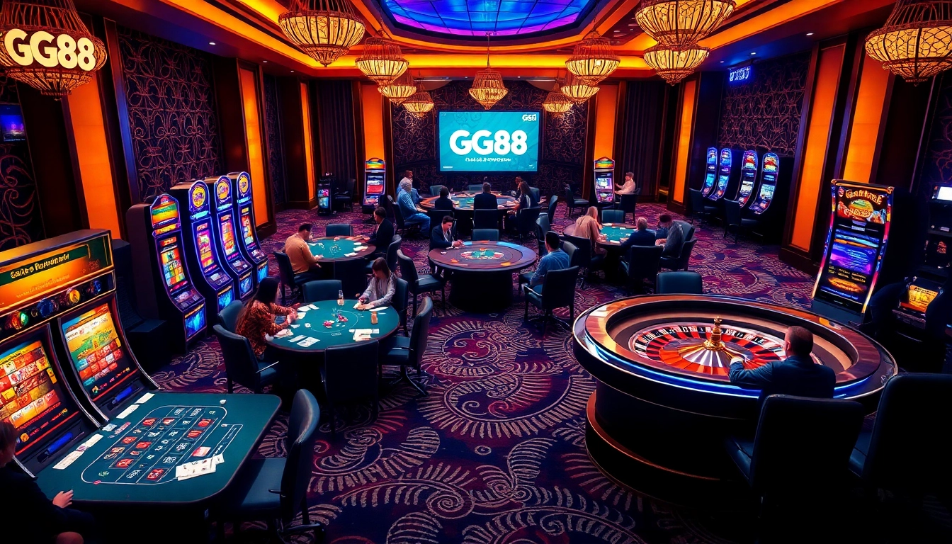 Experience the excitement of GG88 with engaging casino activities and vibrant gaming elements.