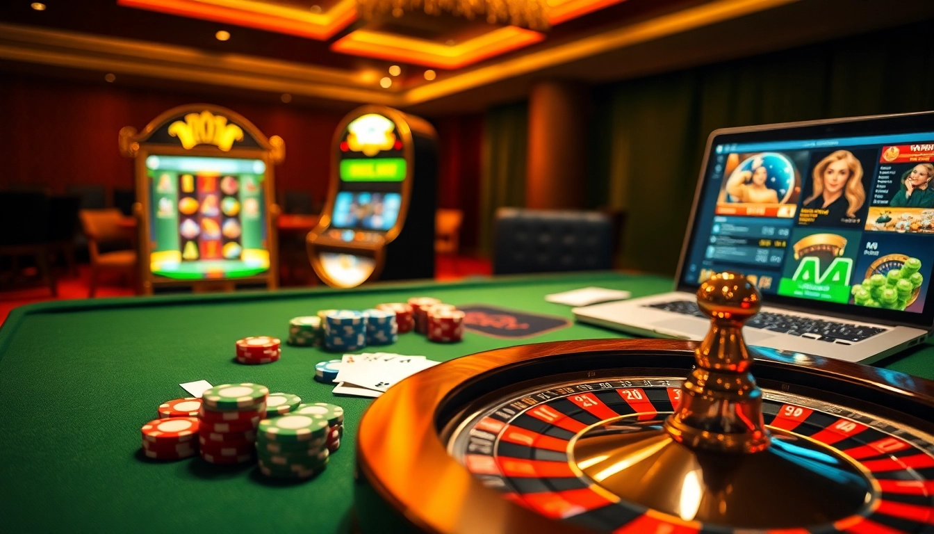 Experience the thrill of online gambling with 789win's vibrant casino scene featuring cards and roulette.