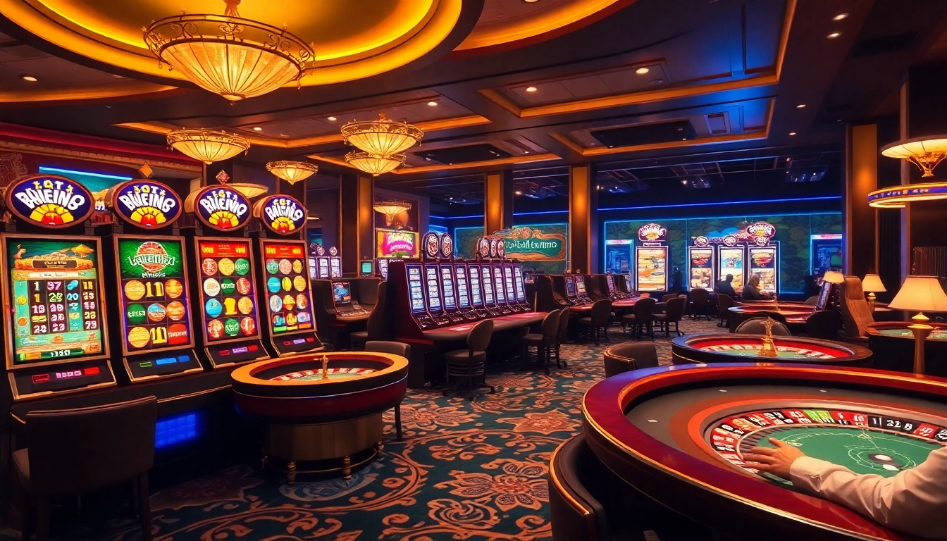 Antarmuka Togelsumo online dengan mesin slot yang penuh warna menarik pemain bersemangat di kasino mewah.