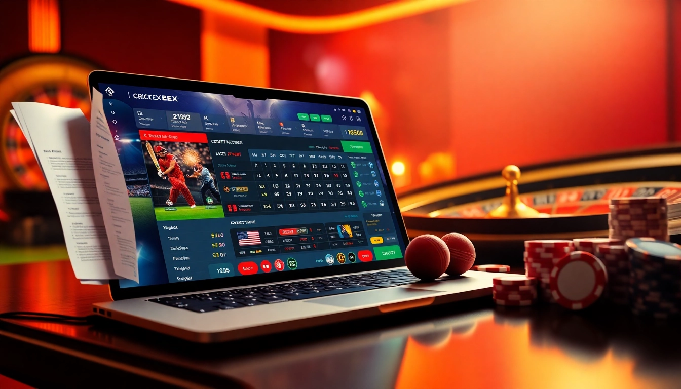 Enhance your cricket betting experience with Crickex's exciting online gambling interface.