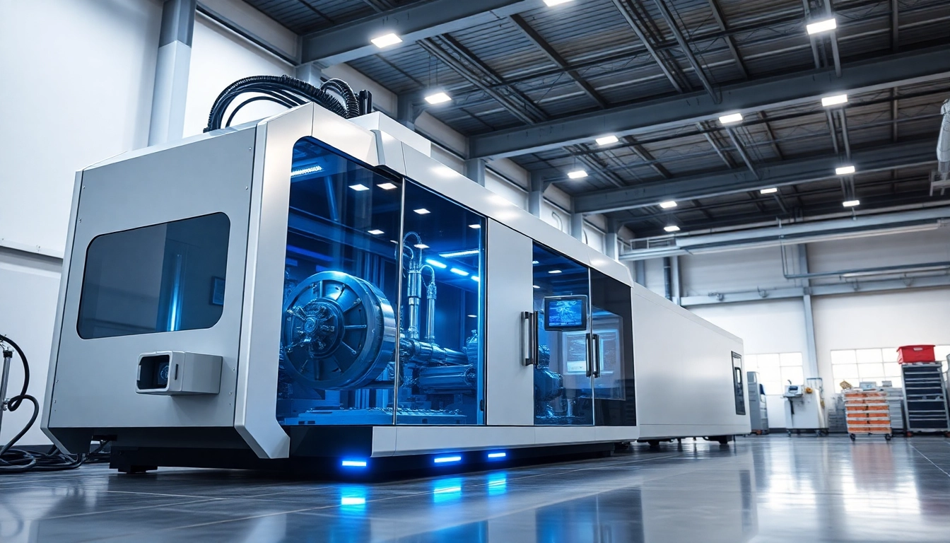 Electric injection molding machine showcasing advanced technology and precision engineering in a modern industrial setting.