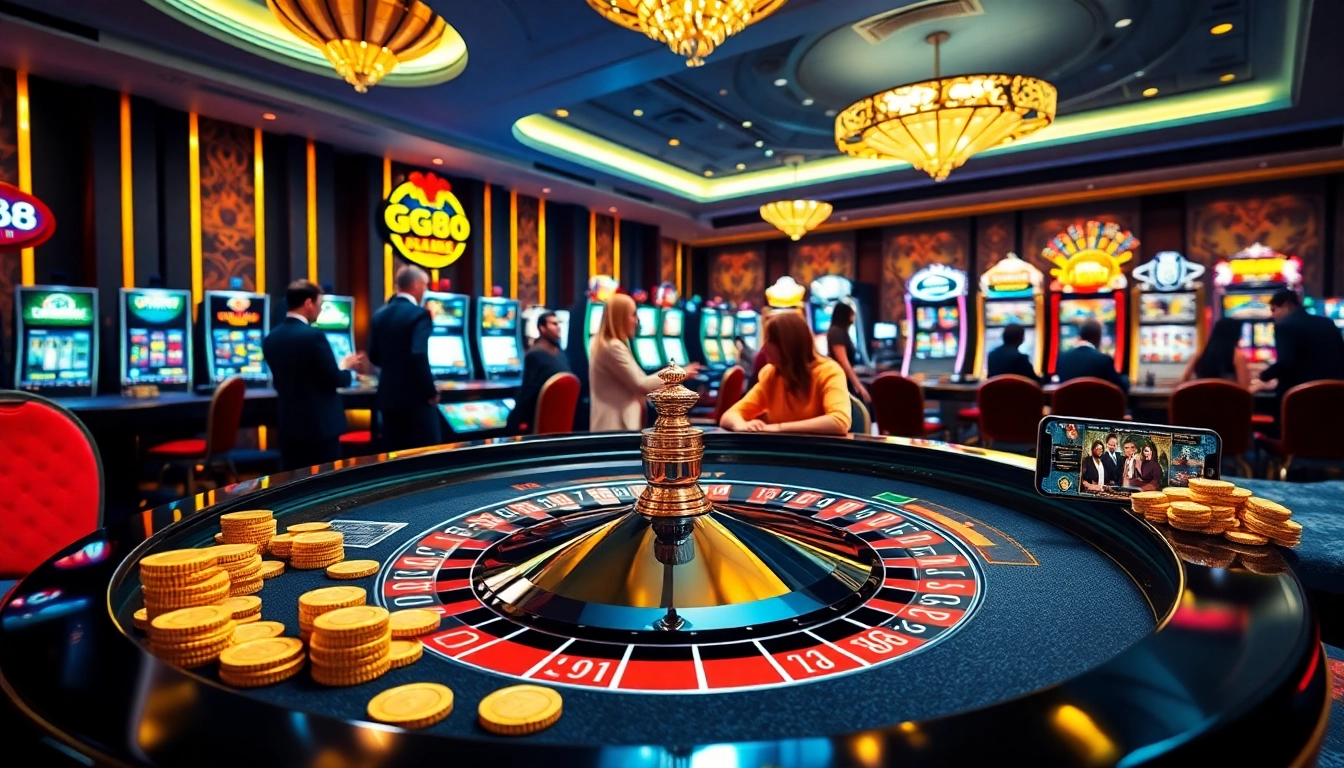 Experience the excitement of GG88 at a luxury casino with roulette, poker, and slots.