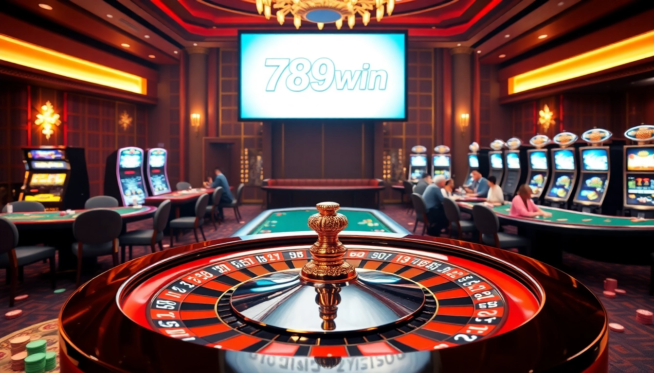 Experience thrilling casino gameplay at 789win.com with players enjoying poker and roulette.