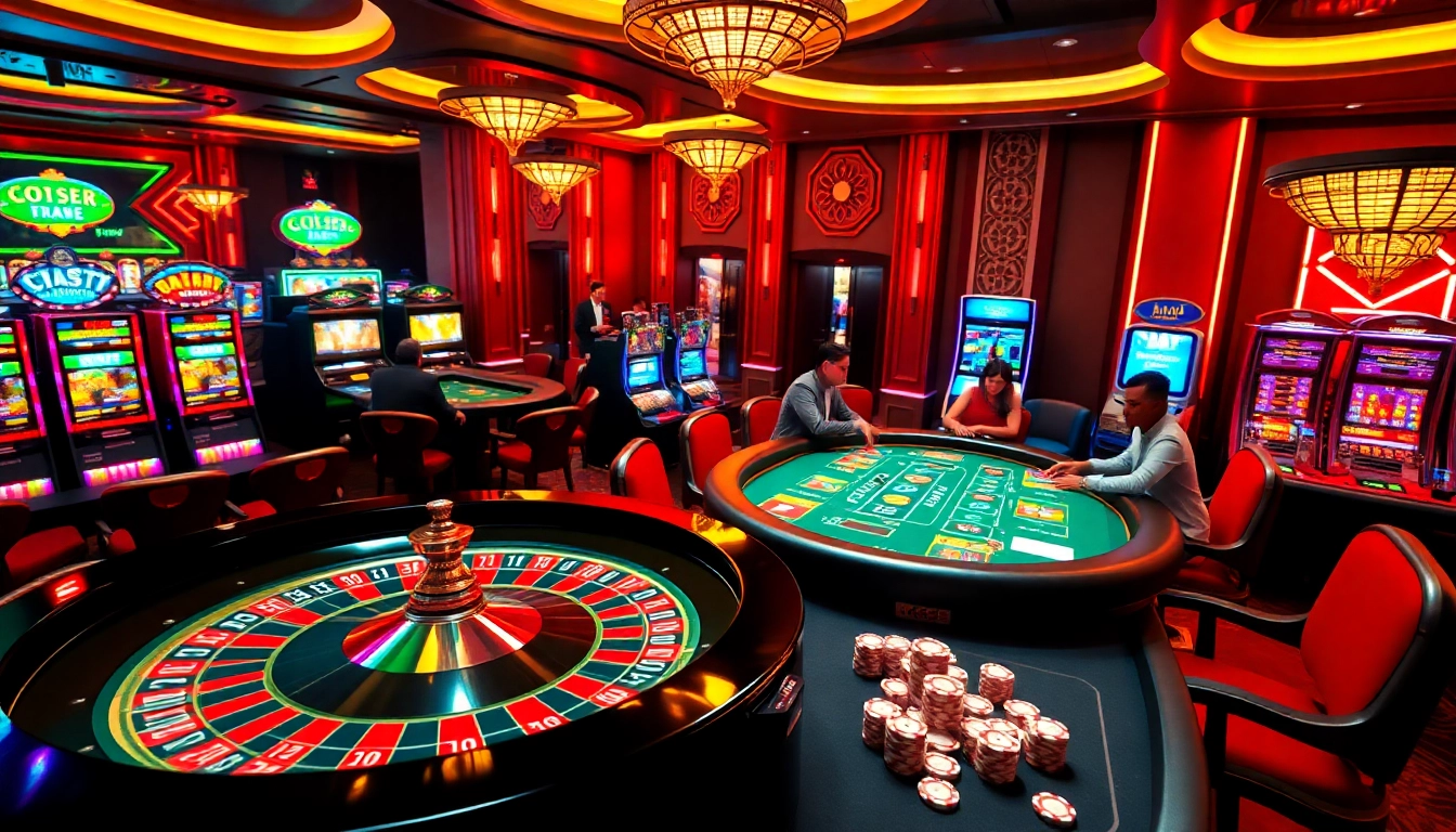 Engage in thrilling gameplay at Gk88 as colorful slot machines and vibrant poker tables come to life.