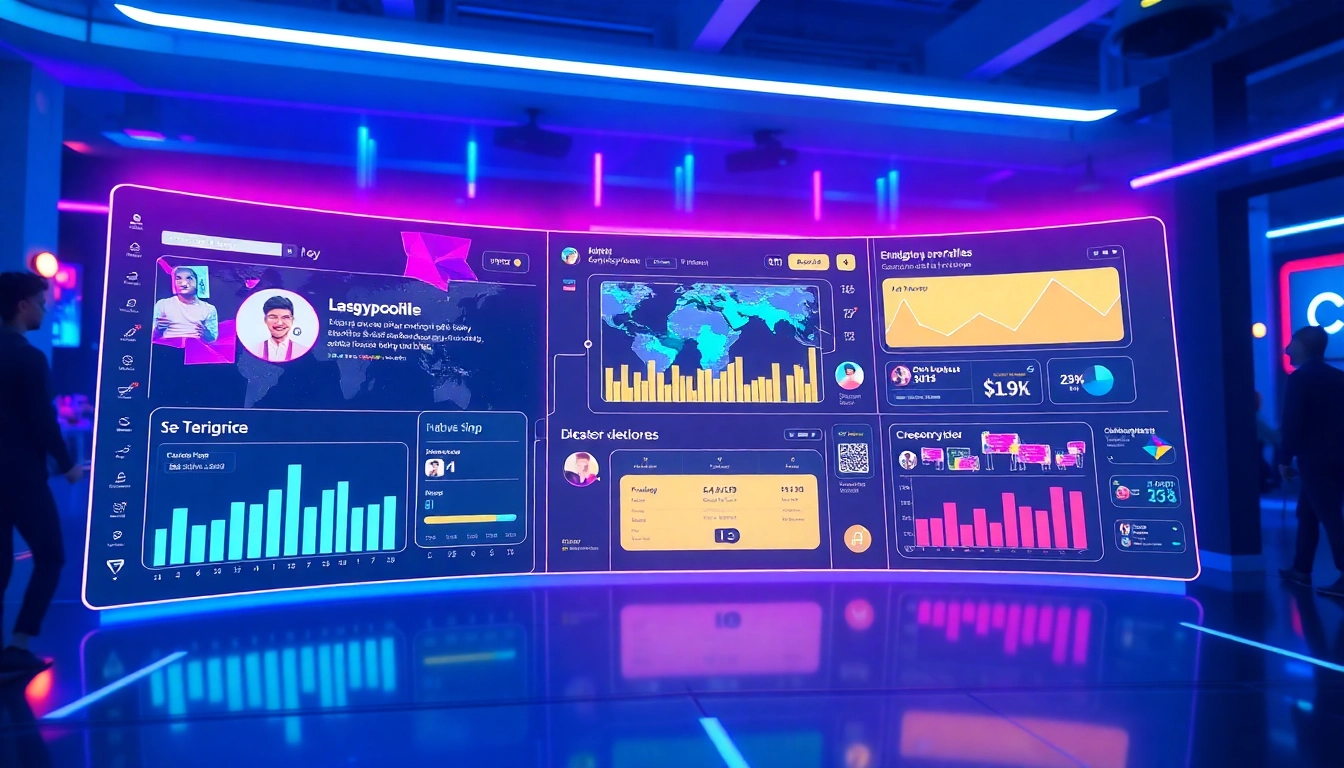 Discover new OnlyFans creators finder with a vibrant digital dashboard showcasing engaging profiles and user metrics.