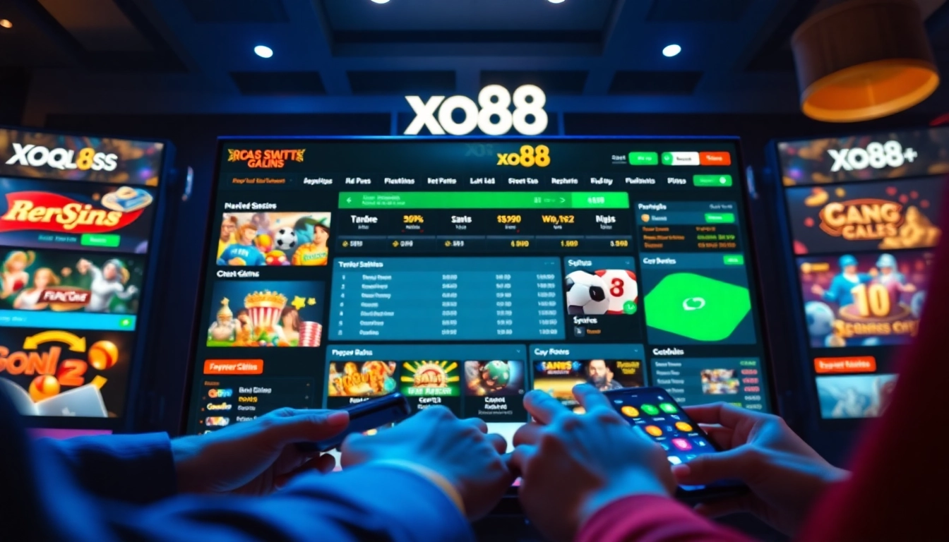 Engaging image of the online betting platform xo88.quest showcasing casino games and sports betting.