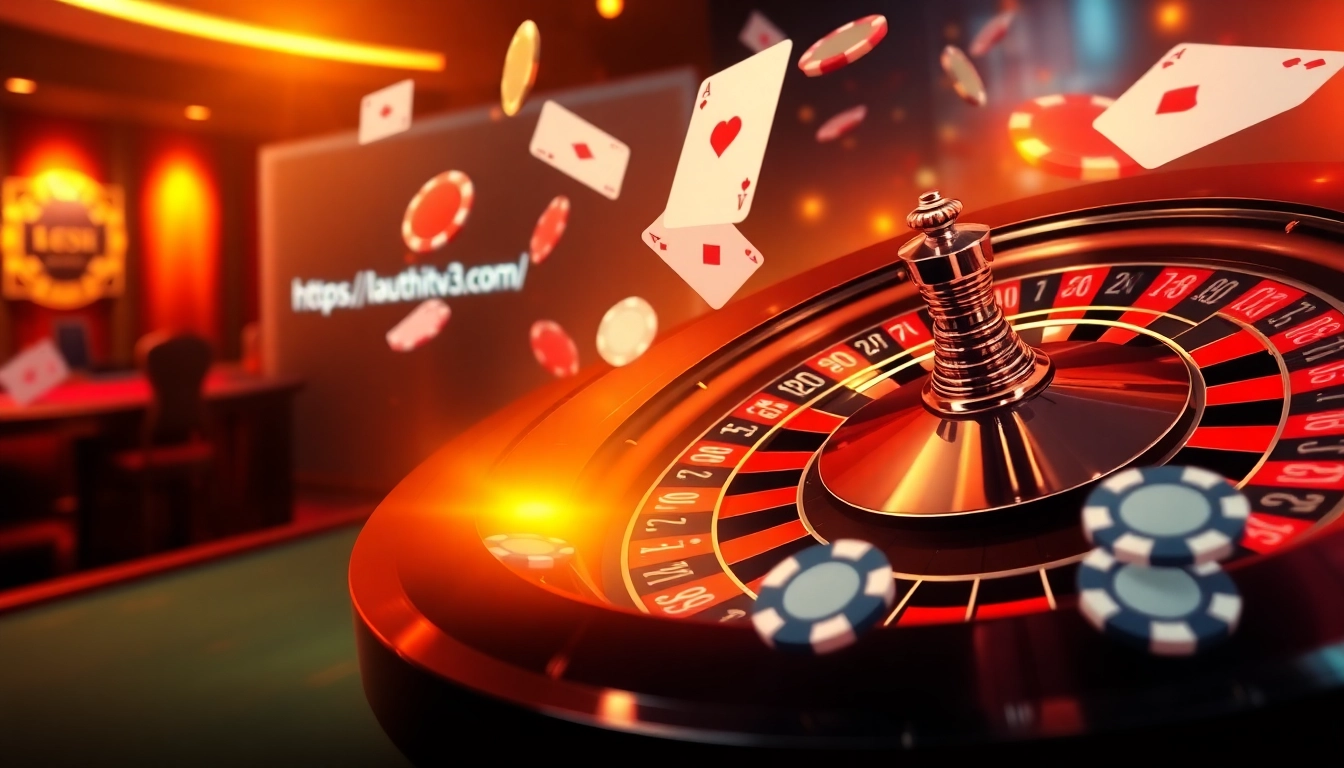 Experience thrilling online gambling with high-tech visuals from https://lauthaitv3.com/, showcasing roulette and poker excitement.