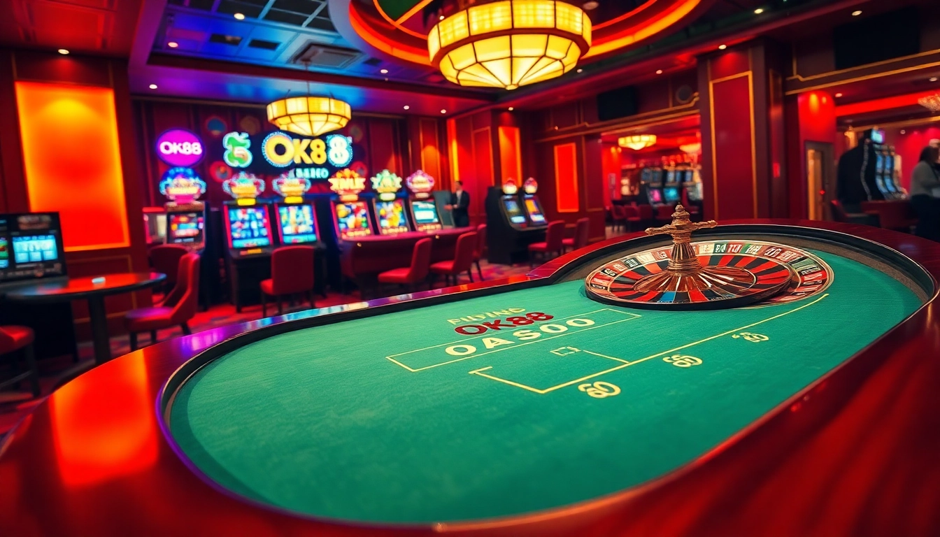 Experience the thrilling atmosphere of ok88 casino with vibrant tables and exciting gameplay.