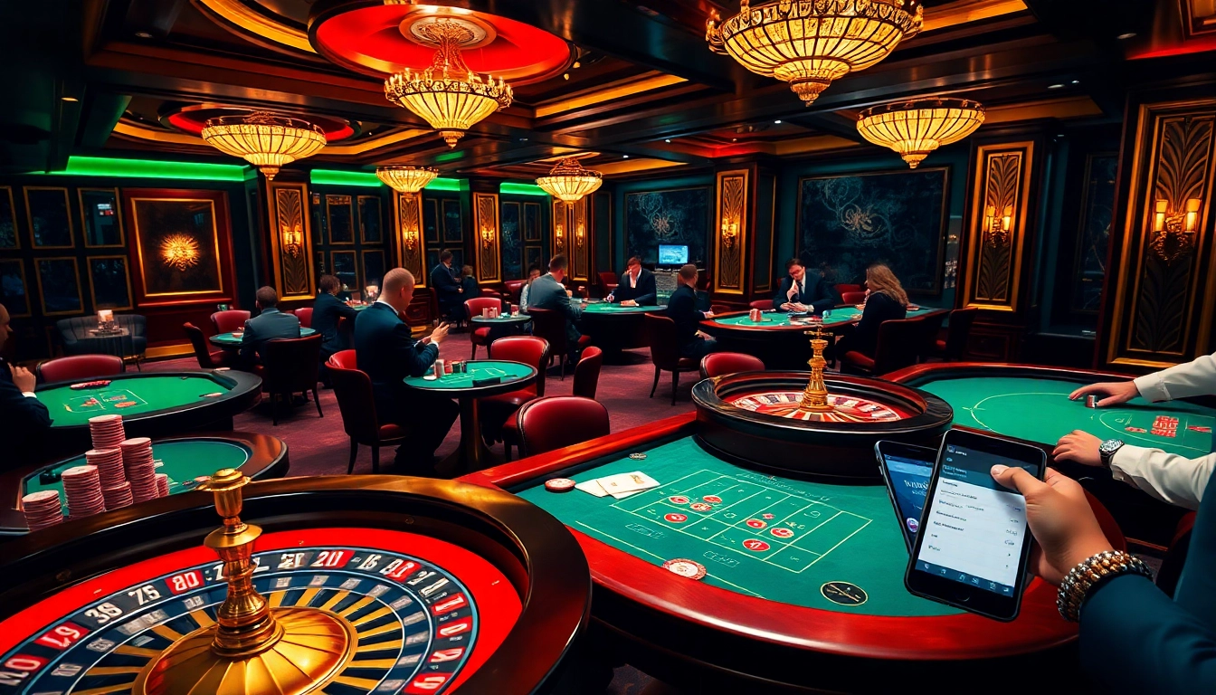 Experience the excitement of OK365 with vibrant gaming tables and thrilling atmosphere.