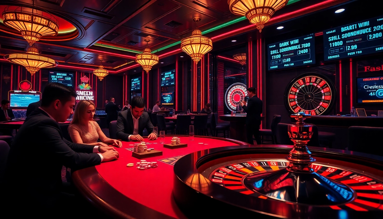 Engaging casino players at a poker table while reflecting on hidden wiki current status in the background.