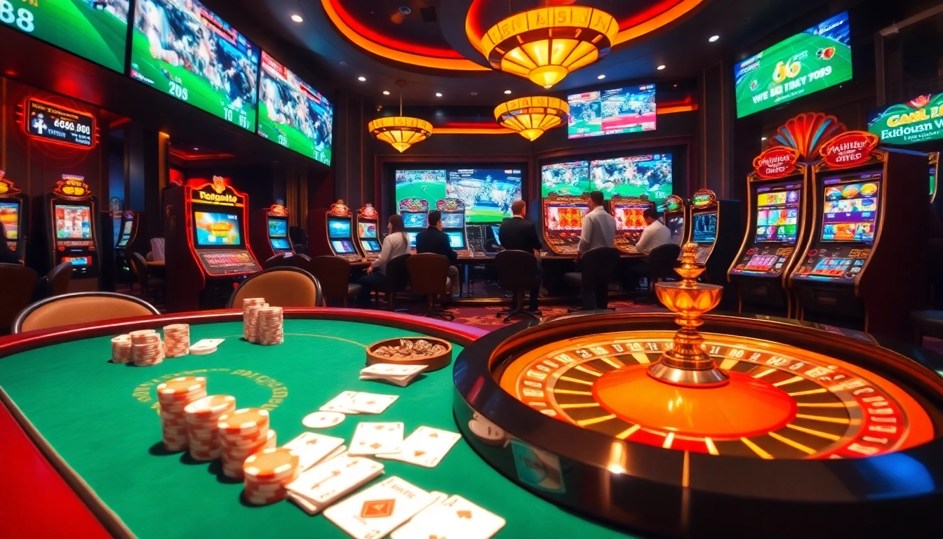 Experience RR88's vibrant casino atmosphere with thrilling gaming action and elegant design.