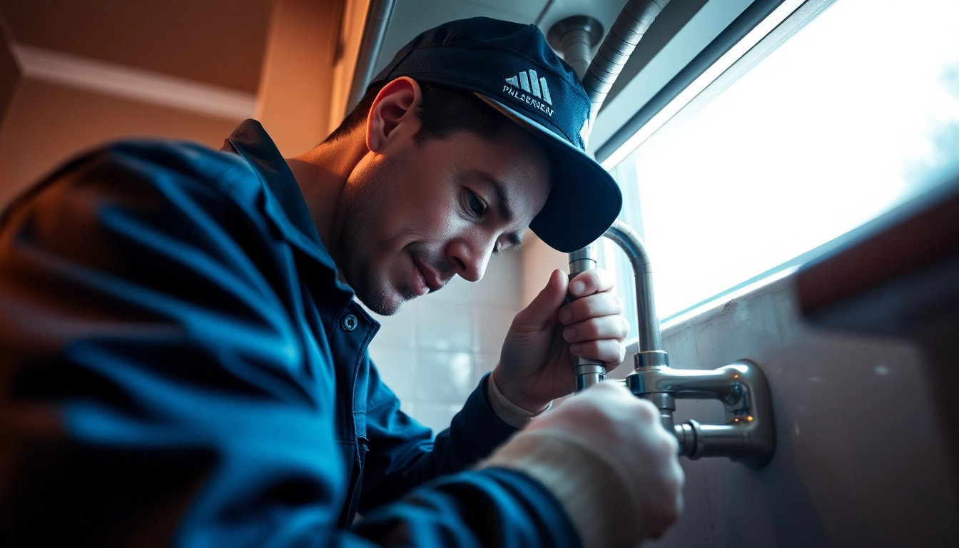 24 hour plumber NYC fixing a leak under a sink, showcasing expertise and urgency.